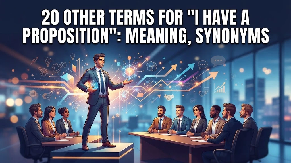 other terms for i have a proposition with gramoraa