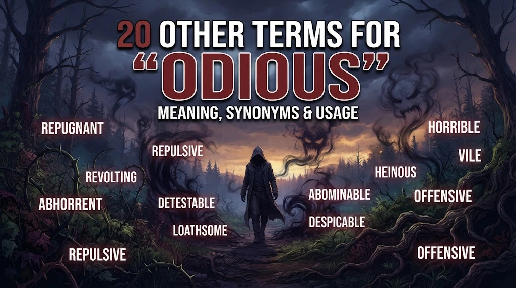 other terms for odious meaning synonym with gramoraa