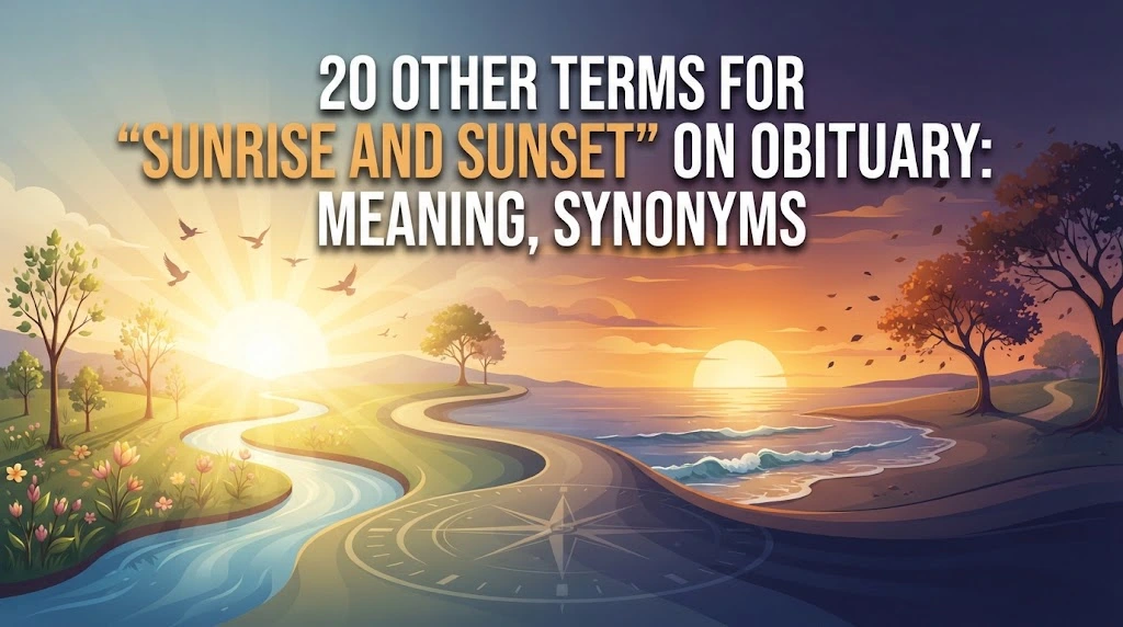 other terms for sunrise and sunset on obituary ith gramoraa
