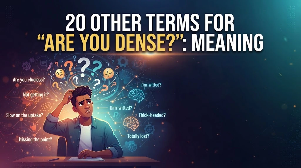 other terms for are you dense meaning with gramoraa