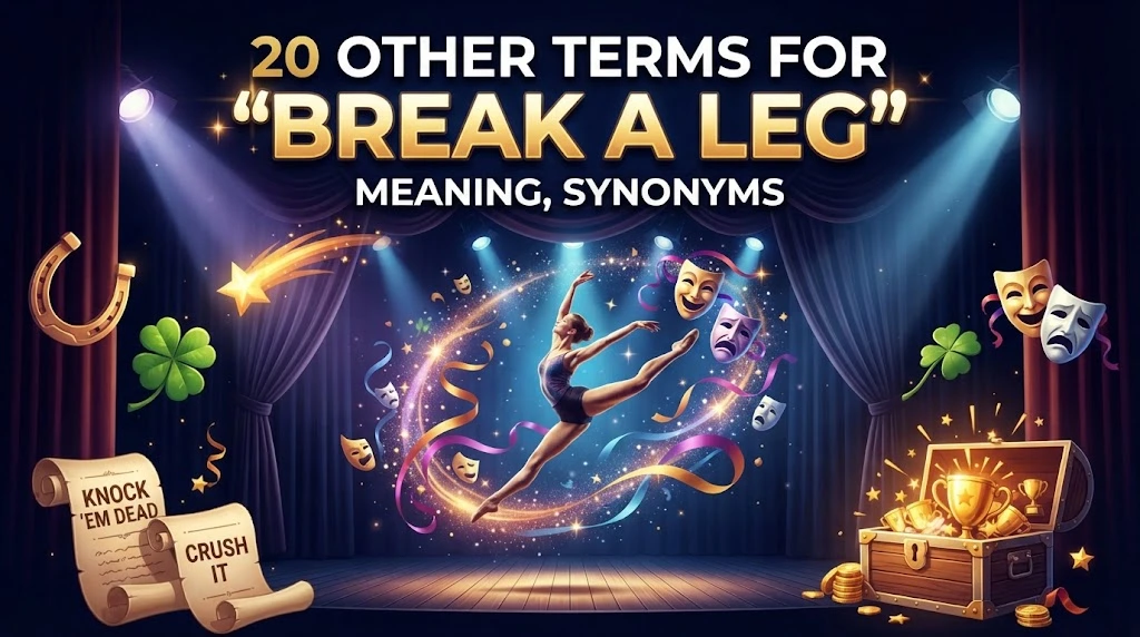 Other terms for break a leg meaning synonyms with gramoraa