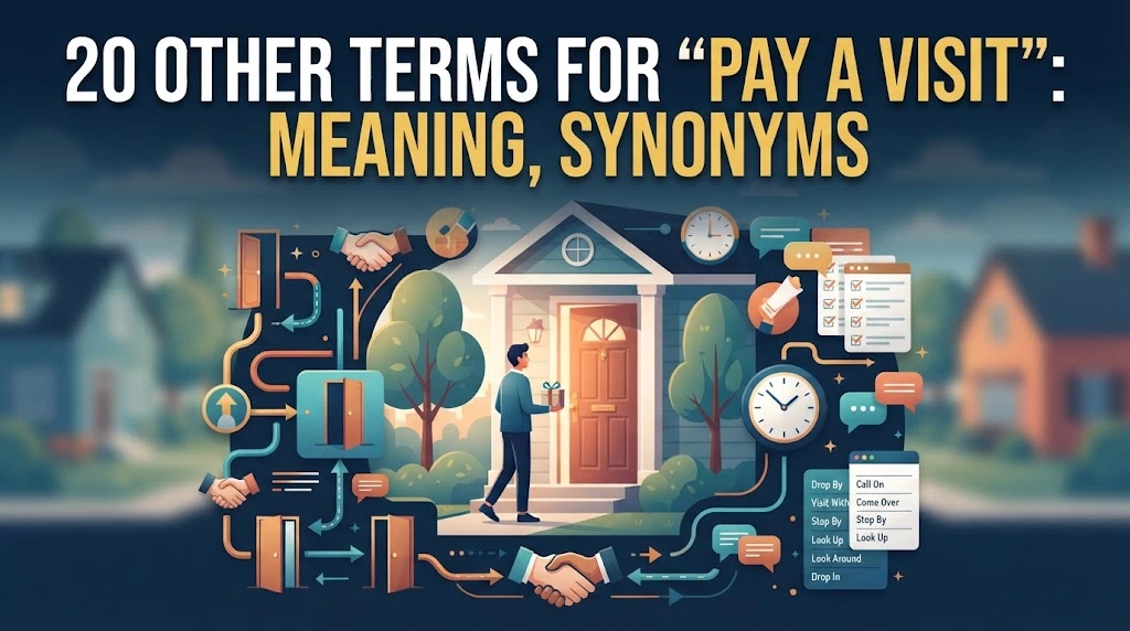 Other terms for pay a visit meaning synonyms with gramoraa