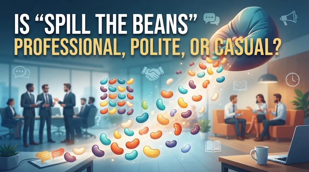 Is spill the beans professional polite or casual